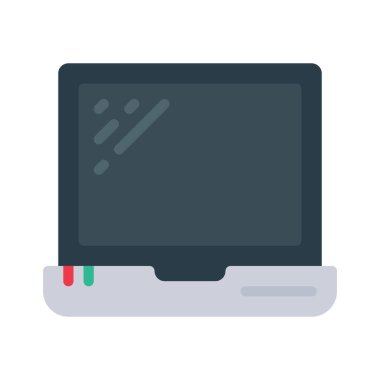 Beyaz arka plan üzerinde izole dizüstü bilgisayar simgesi