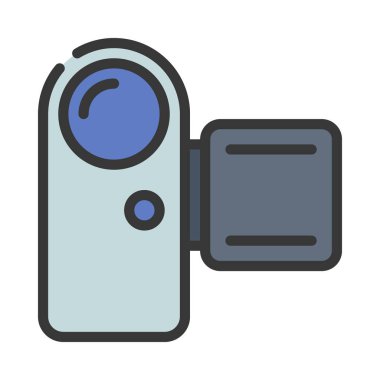 Cam Corder web simgesi vektör illüstrasyonu