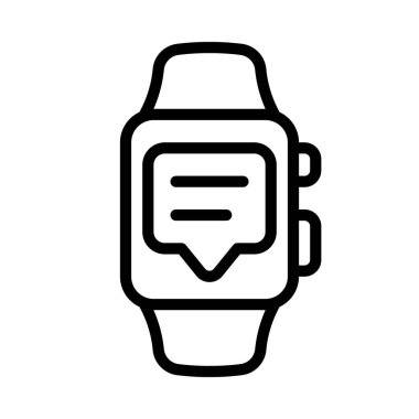 Akıllı Saat İleti vektör çizimi 