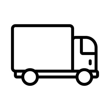  Beyaz arkaplanda araç kamyon vektör çizimi. 