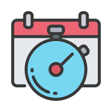 Vadesi dolmuş web simgesi vektör illüstrasyonu