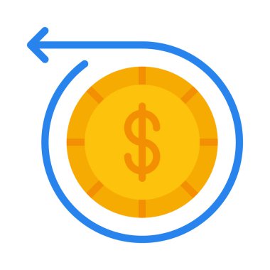 Dönüş Yatırım simgesi, vektör illüstrasyonu 