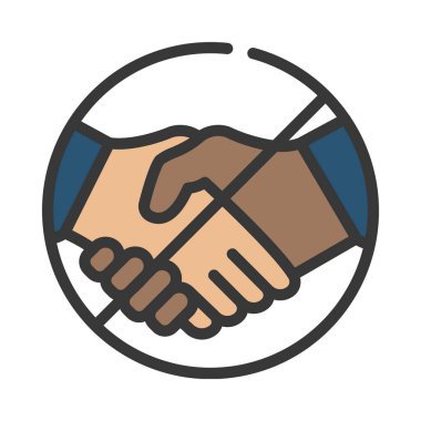 Titrek El sıkışma yok Web simgesi düz tasarım, vektör illüstrasyonu