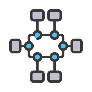 Ağ Değişimi simgesi, vektör illüstrasyonu basit tasarım