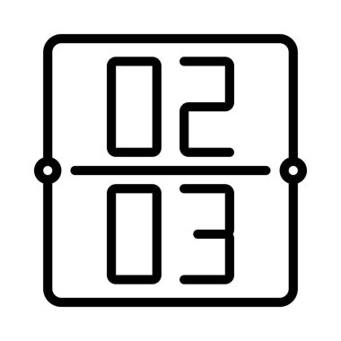 İzole edilmiş saat simgesi vektör tasarımı