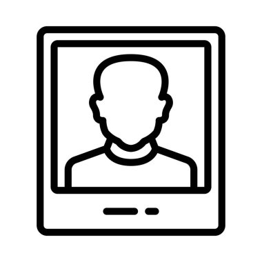 Polaroid Resim ikonu vektör illüstrasyon tasarımı