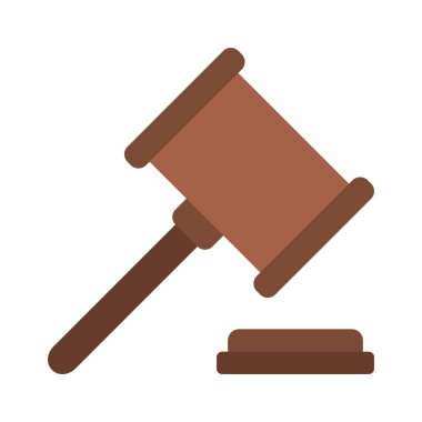 Yargıç Tokmak ikon vektör çizimi tasarımı