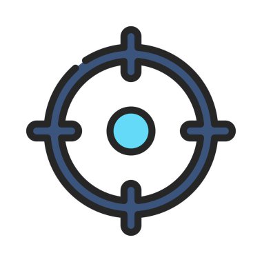 Hedef web simgesi düz tasarım, vektör illüstrasyonu                         