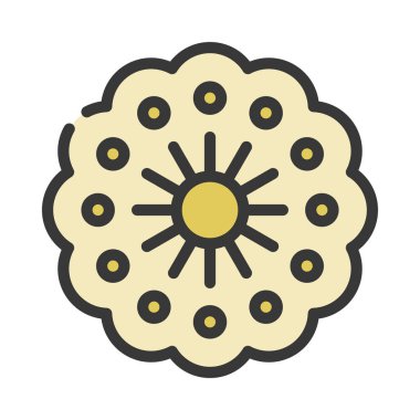 Şekerleme düz simgesi, vektör illüstrasyonu 