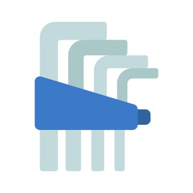 Alan Keys araç düz simgesi, vektör illüstrasyonu