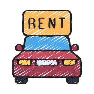 araba simgesi, vektör illüstrasyonu basit tasarım 