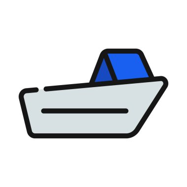  Tekne simgesi, basit vektör çizim