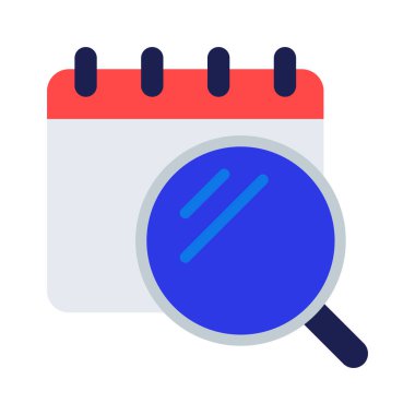 Zamanlama Analiz simgesi, vektör illüstrasyonu 