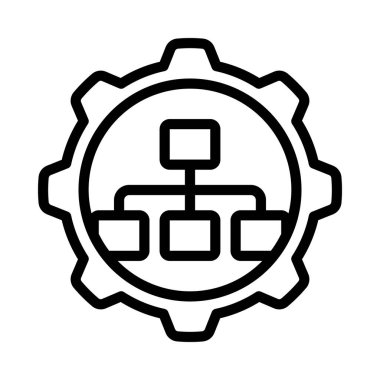 Organizasyonel Yönetim modern simgesinin vektör illüstrasyonu    