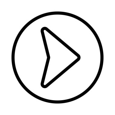  Sağ yön ok ikonu vektör illüstrasyonu 