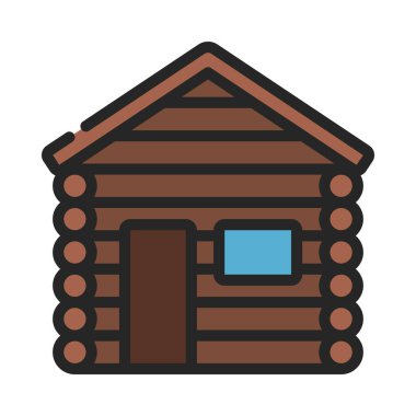 Günlük Kabini simgesi, vektör illüstrasyonu 