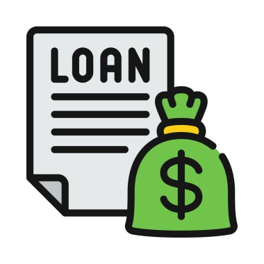 Mali Kredi belgesi simgesi, vektör illüstrasyonu  