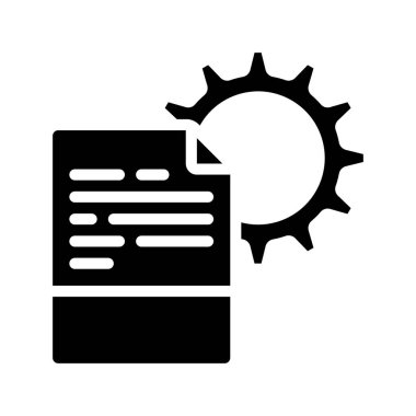 Dosya yönetimi simgesi, vektör illüstrasyonu