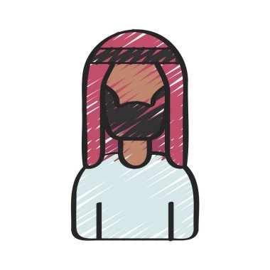 Doğu Man web simgesi düz tasarım, vektör illüstrasyonu