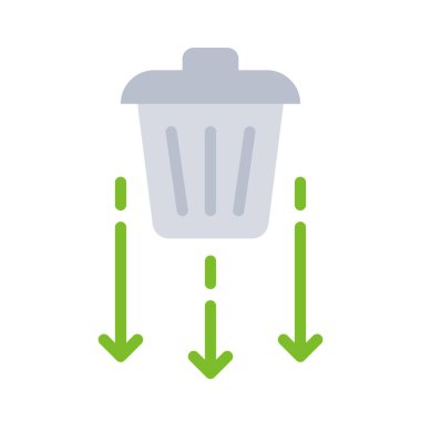 Atık simge vektör illüstrasyon tasarımını azalt