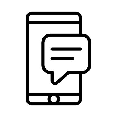 mobil ileti simgesi, vektör illüstrasyonu 