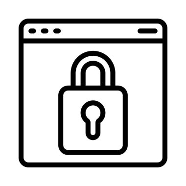 lock icon, vector illustration simple design