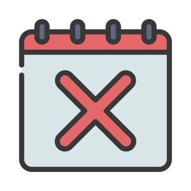 Takvim simgesi, vektör illüstrasyonunu sil 