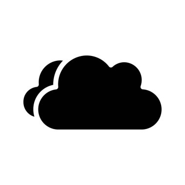 İki Bulut Simgesi, Vektör İllüstrasyonu