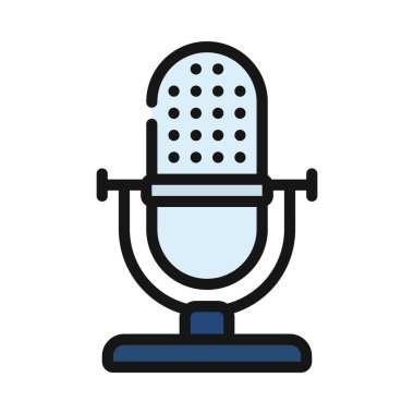 mikrofon simgesi vektör resimleme arkaplanı 