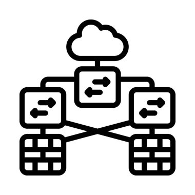 Bağlantı Besleme simgesi basit düz illüstrasyon