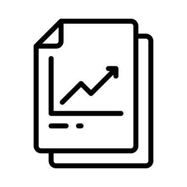 Beyaz arkaplanda izole edilmiş Grafik Belgesi vektör simgesi, grafik