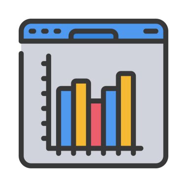 Web Sitesi Veri simgesi, vektör illüstrasyonu   