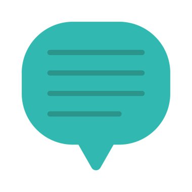 Oval İleti simgesi, vektör illüstrasyonu  