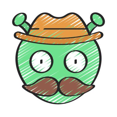 Kovboy Web simgesi vektör illüstrasyonu