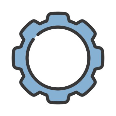 Beyaz arkaplanda çark vektör simgesi  