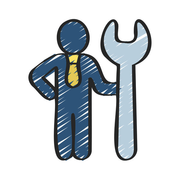 Repair Person web icon vector illustration