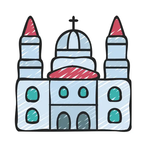 Cathedral Icon Vector Illustration — Stock Vector
