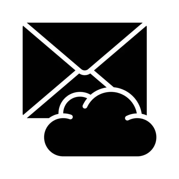 Ícone Nuvem Mail Ilustração Vetorial — Vetor de Stock