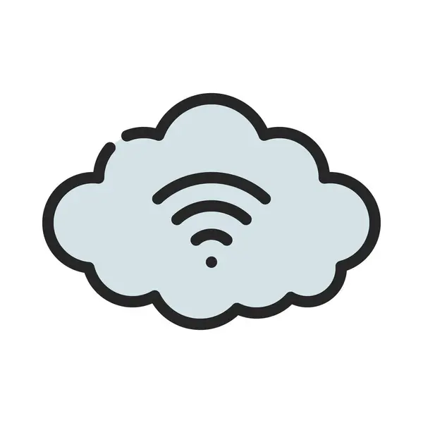 Wifi 云图标 矢量图 — 图库矢量图片