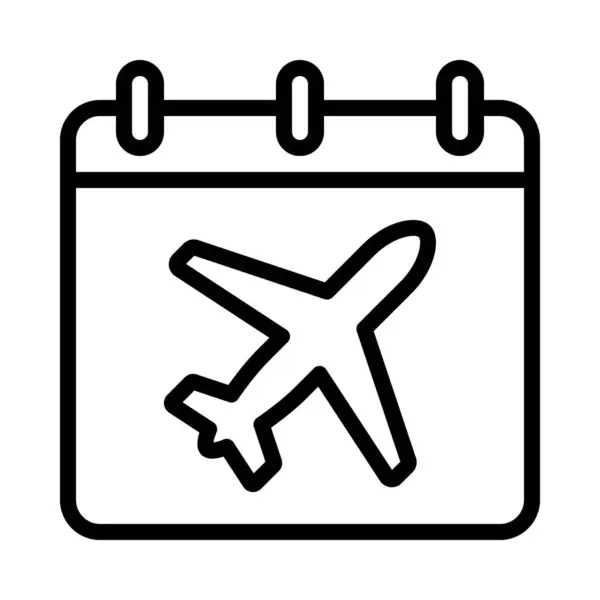 Flygplan Datum Ikon Vektor Illustration — Stock vektor