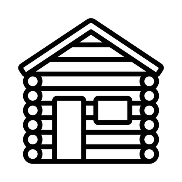 Blockhaus Symbol Vektorillustration — Stockvektor