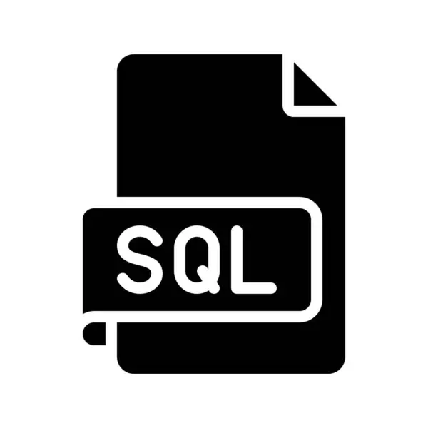 Sql File Icon Vector Illustration — Stock Vector