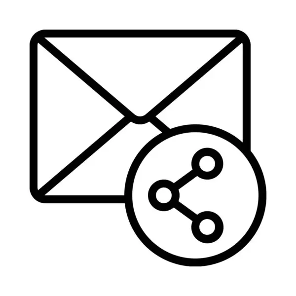 Sdílet Email Ikony Vektorové Ilustrace — Stockový vektor