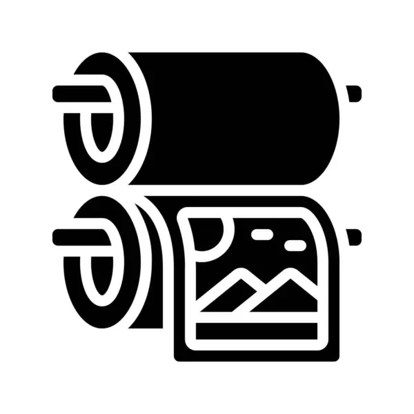Impressora Rolls Ícone Vetor Ilustração — Vetor de Stock