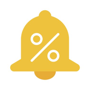 İndirim çanı, finans konsepti vektör çizim simgesi arkaplan tasarımı 