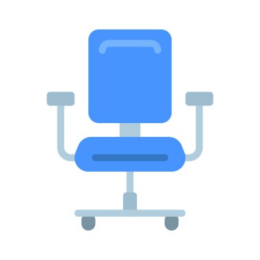 ofis sandalyesi ikon vektör illüstrasyonu