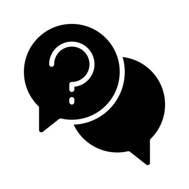 Soru İleti Web simgesi vektör illüstrasyonu