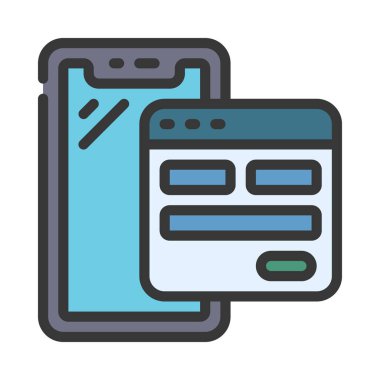 Web Sitesi Form Web simgesi vektör illüstrasyonu