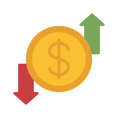 Financial Profit Loss icon, vector illustration  