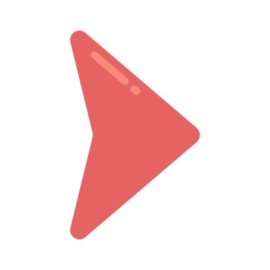  Sağ yön ok ikonu vektör illüstrasyonu 